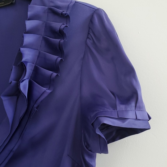 BCBG short sleeve purple blouse - Picture 4 of 7